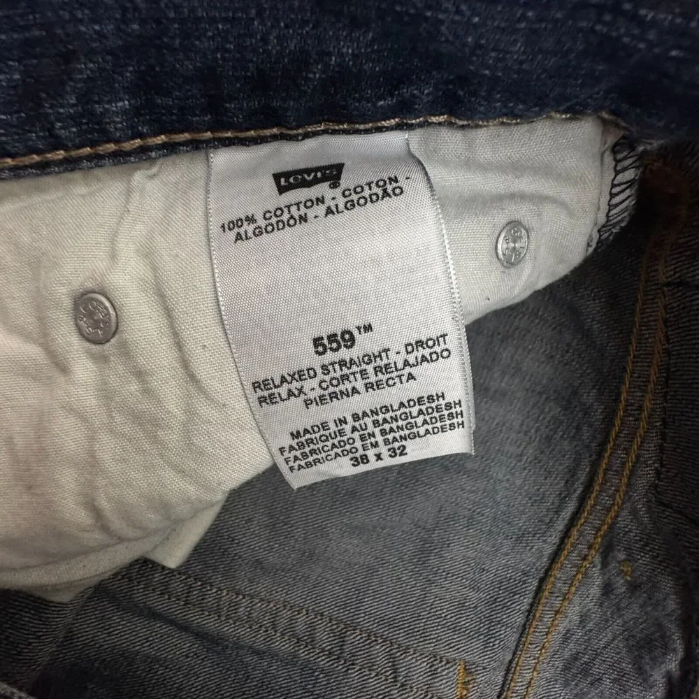 Levis 559 Men's Jeans Actual‎ Size 40 x 32 Relaxed Straight